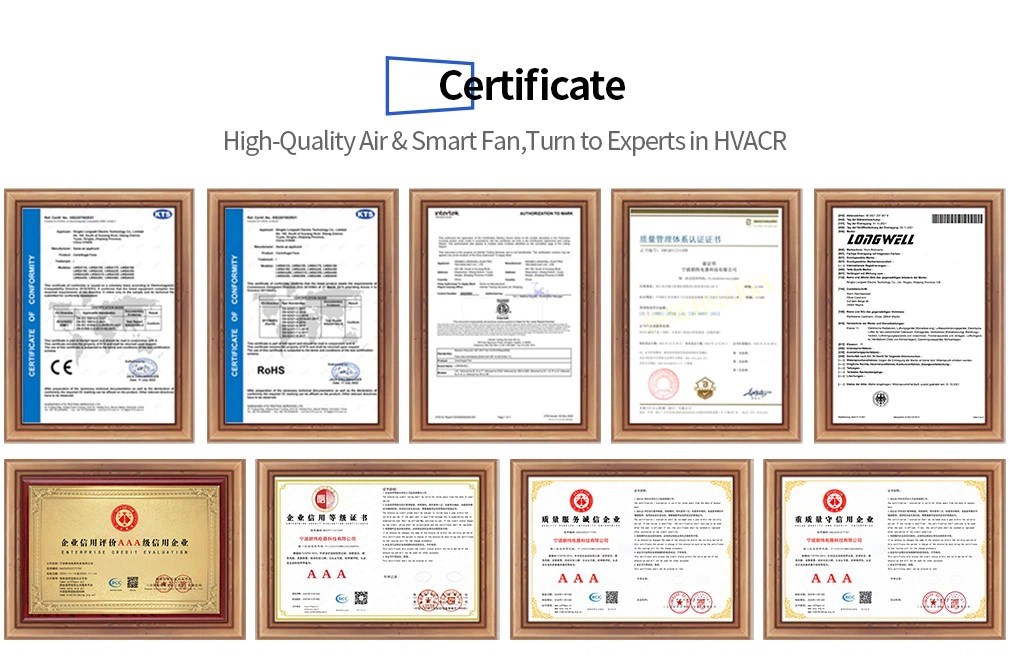 12-AC Backward Centrifugal Fan12-Certificate display 12-AC Backward Centrifugal Fan12-Certificate display